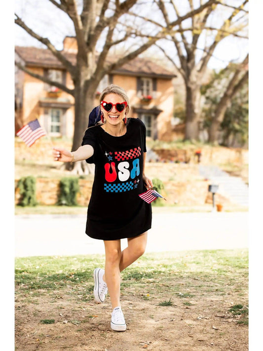USA T-Shirt Dress - The Salty Mare