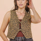 JEAN Acid Washed Denim Front Tie Vest
