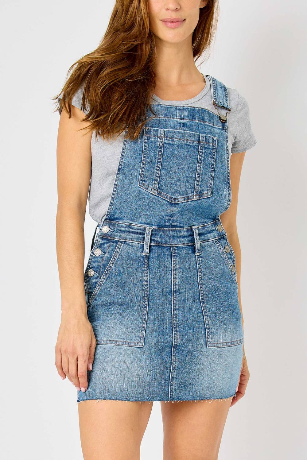 HW Raw Hem Overall Skirt