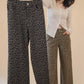 Leopard Printed Marine Straight Pants