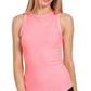 Ribbed Boat Neck Tank Top