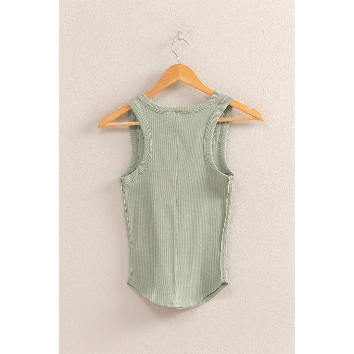 Scoop Neck Ribbed Tank Top