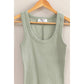 Scoop Neck Ribbed Tank Top