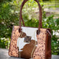Upcycled LV Leather Cowhide Satchel Crossbody Bag Western 