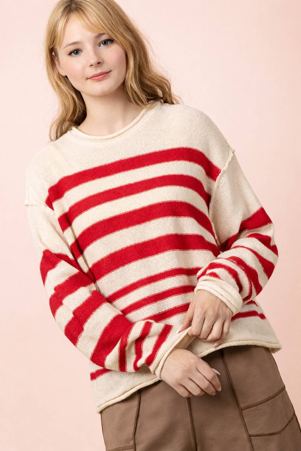 Striped Oversized Knit Sweater