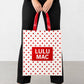 REUSABLE TOTE - WHITE/RED DOT