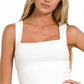 Cotton Square Neck Cropped Cami Top