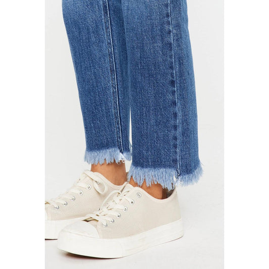 Angelina High Rise Slim Striaght Jean - The Salty Mare