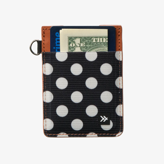 Polka Dot - Vertical Leather Wallet