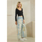 Digitally Printed Patchwork Denim Pants