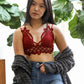 Padded Crochet Lace Longline Bralette