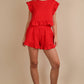 Ruffled Top & Shorts Set