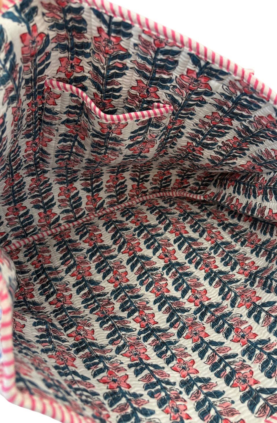 Millie Blue and Pink Floral Tote Bag