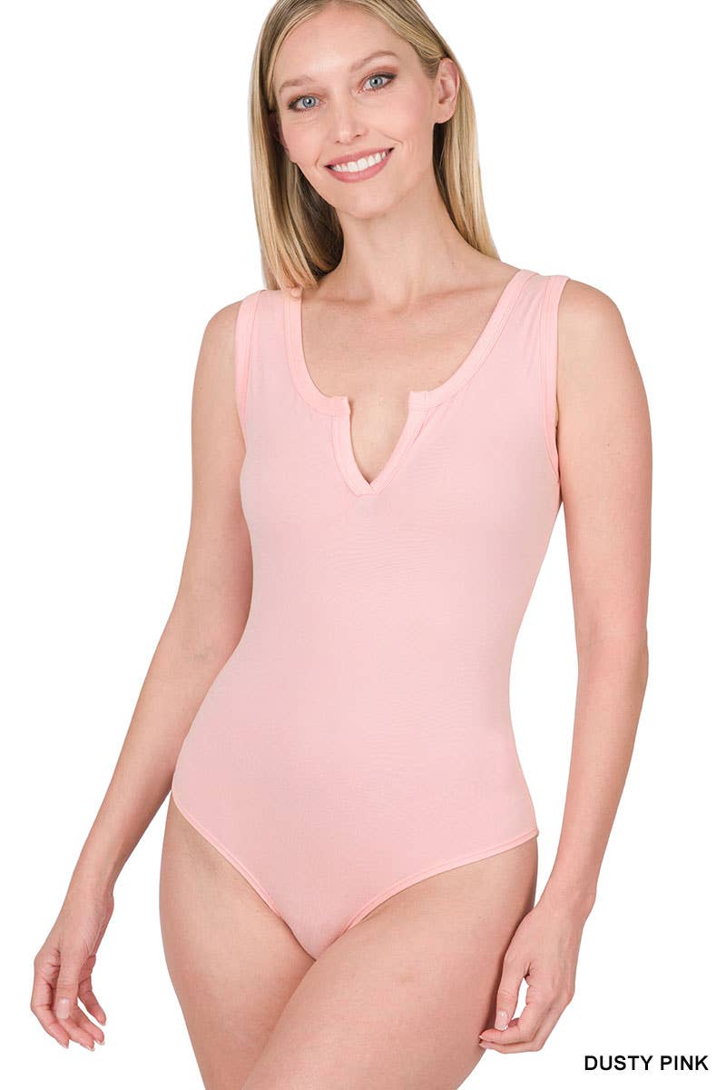Split Neck Bodysuit
