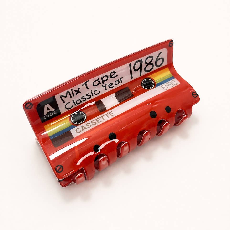 Retro Cassette Tape Mix Tape Hair Claw Clip |