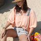Boho Chic Half Sleeve Blouse