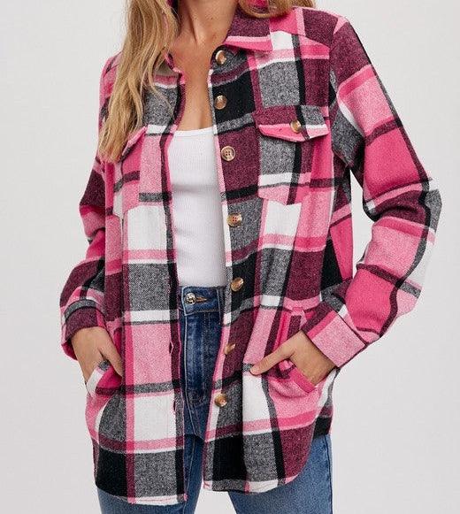 Flannel Plaid Shacket - The Salty Mare