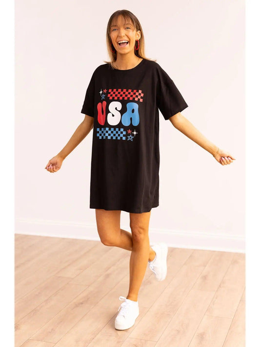 USA T-Shirt Dress - The Salty Mare