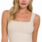 Cotton Square Neck Cropped Cami Top