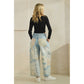 Digitally Printed Patchwork Denim Pants