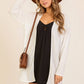 Open-Front Waffle Knit Cardigan