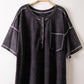 Mineral Washed Oversized Comfy Knit Top