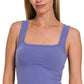 Cotton Square Neck Cropped Cami Top