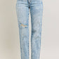 Mineral Wash High Waisted Distressed 90's Straight