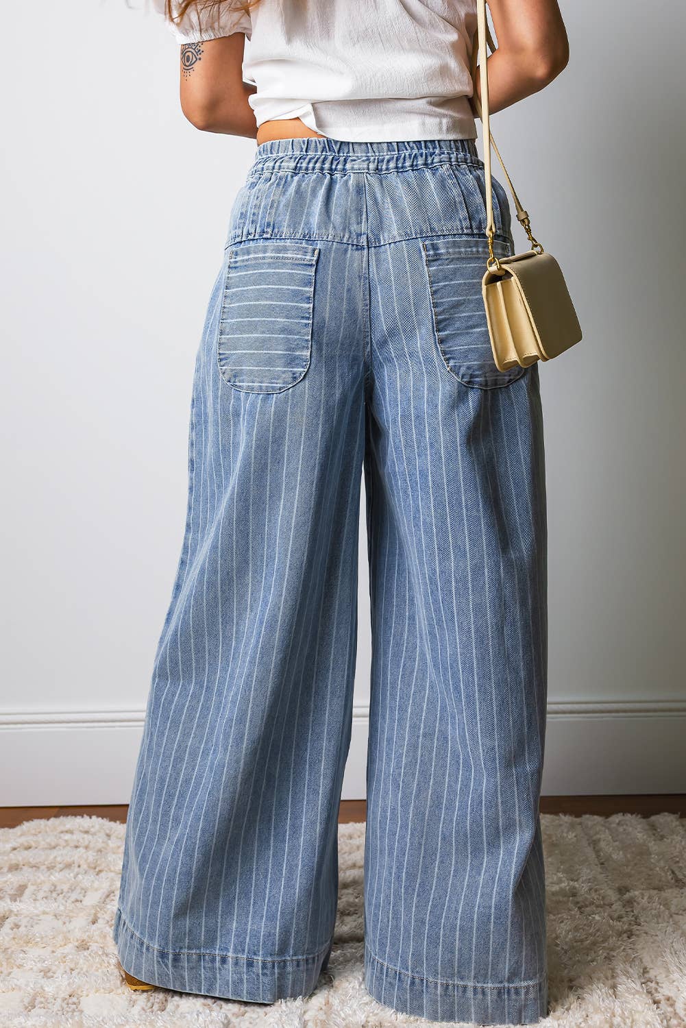 Lizzie Drawstring Wide Leg Jeans