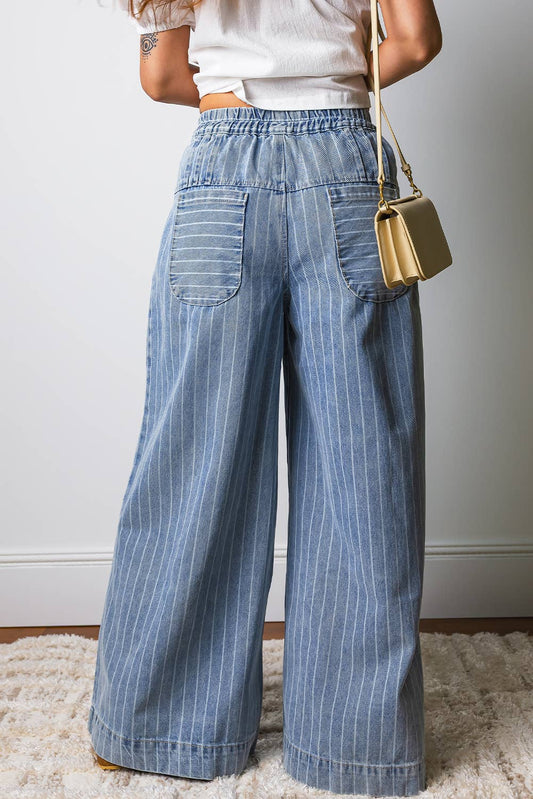 Lizzie Drawstring Wide Leg Jeans