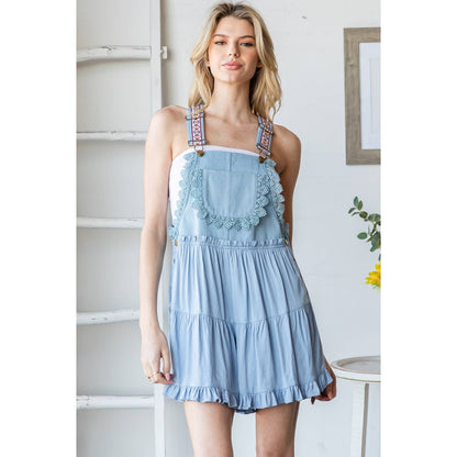 EMBROIDERY OVERALL ROMPER