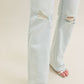 Mid Rise Distressed & Fray Hem Bootcut