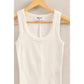 Scoop Neck Ribbed Tank Top