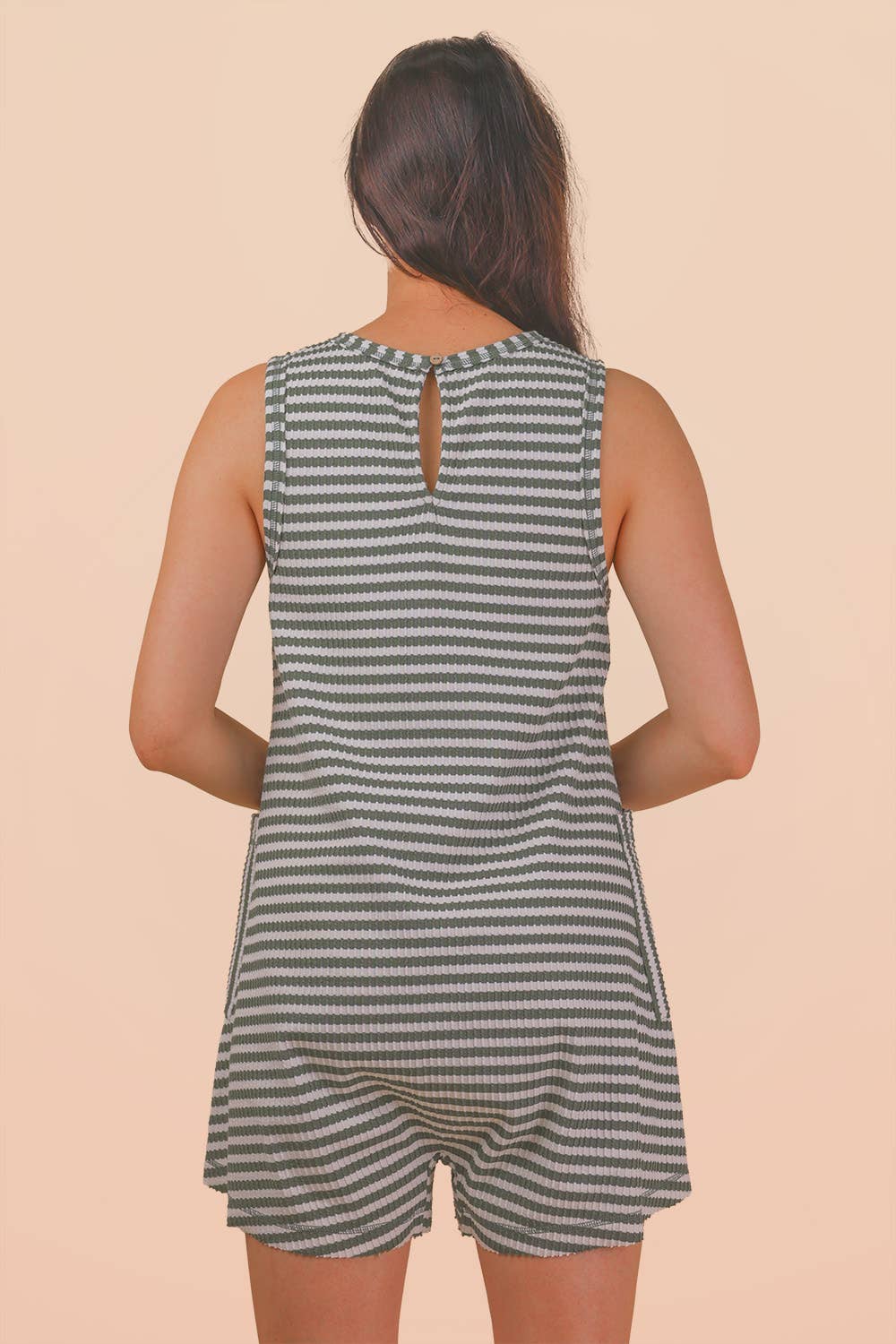 Striped Knit Romper