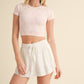Bow Print Crewneck Baby Tee