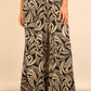 Chloe Printed Wide Leg Long Pants