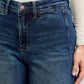 Retro Wide Tummy Control Front Welt Pockets