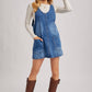 DENIM WASHED OVERALL POCKET DRESS