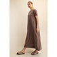 MINERAL WASHED COTTON MAXI DRESS