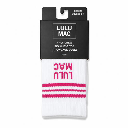 Lulu Mac Socks Single Pair - HOT PINK