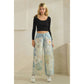 Digitally Printed Patchwork Denim Pants