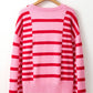 Stripe Bubble Sleeve Sweater