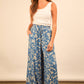 Chloe Printed Wide Leg Long Pants