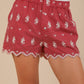 Hailes Embroidered Cotton Shorts