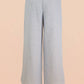 Lace Contrast Stripe Wide Leg Pants