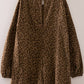 Leopard Print Long Sleeve Romper
