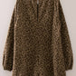 Leopard Print Long Sleeve Romper