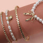 BOW PEARL BANGLE SET