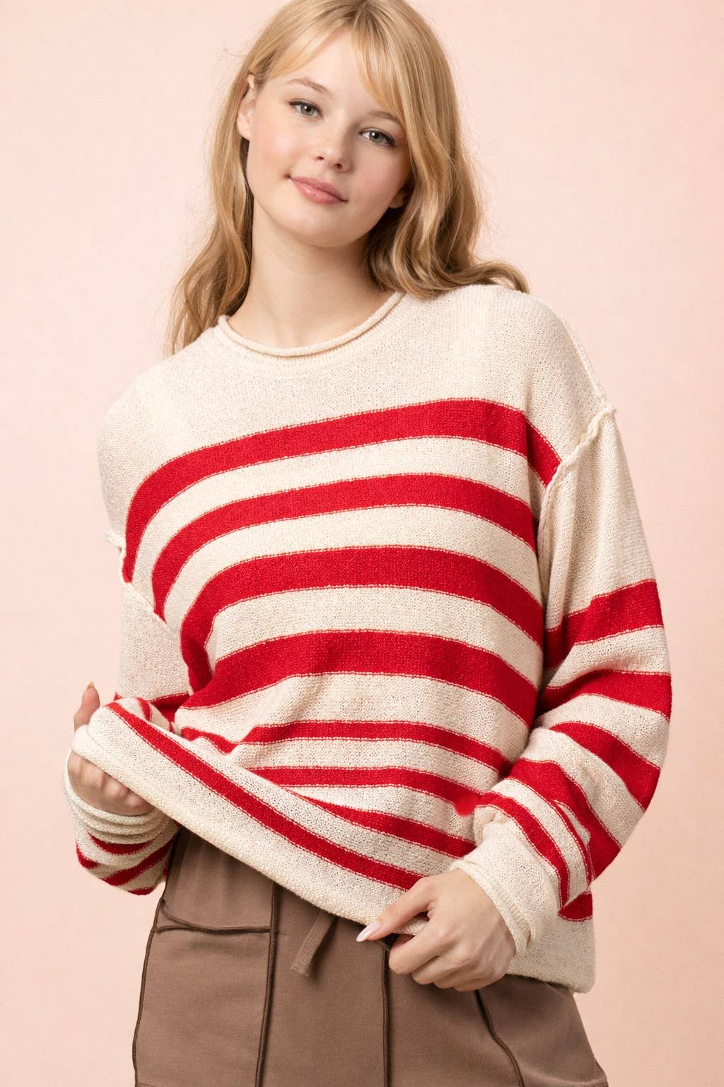 Striped Oversized Knit Sweater