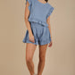 Ruffled Top & Shorts Set